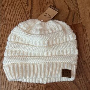 C.C Kids Ivory Knit Beanie